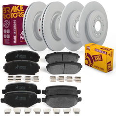 Metrix Premium 6 PC Front & Rear Brake Rotor & Semi-Metallic Disc Brake Pad Kit 95965MT Low Dust