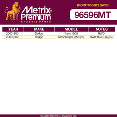 Metrix Premium 4 PC Front Sway Bar Stabilizer End Link & Lower Ball Joint Kit 95996MT OEM fit auto parts fitment compability