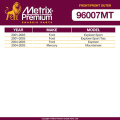 Metrix Premium 4 PC Stabilizer Bar Link and Tie Rod End 96007MT OEM fit