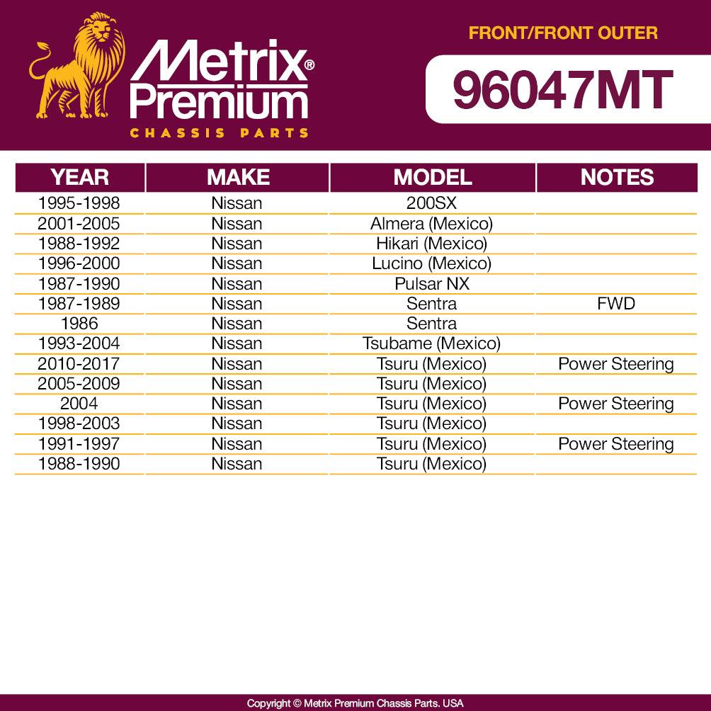 Metrix Premium 4 PC Stabilizer Bar Link and Outer Tie Rod End Kit 96047MT OEM fit