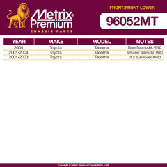 Metrix Premium 4 PC Stabilizer Bar Link and Lower Ball Joint Kit 96052MT OEM fit