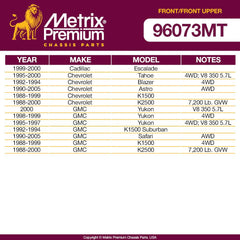 Metrix Premium 4 PC Stabilizer Bar Link and Upper Ball Joint Kit 96073MT OEM fit