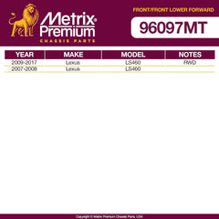 Metrix Premium 4 PC Control Arm and Stabilizer Bar Link  96097MT OEM fit