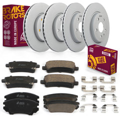 Metrix Premium Chassis Parts - Front & Rear Brake Rotor & Ceramic Disc Brake Pad Kit Fits 2016 Buick LaCrosse, Made in Europe