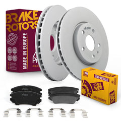 Metrix Premium Chassis Parts - Front Semi-Metallic Disc Brake Pad Set & Vented Brake Rotor Kit Fits 2016 Buick LaCrosse, 2010-2015 Chevrolet Camaro, Made in Europe