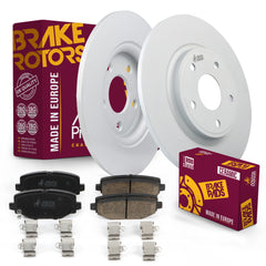 Metrix Premium Chassis Parts - Rear Ceramic Disc Brake Pad Set & Solid Brake Rotor Kit Fits 2012-2016 Chrysler Town & Country, 2012-2020 Dodge Grand Caravan, Journey, Ram C/V, Volkswagen Routan