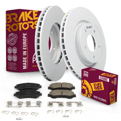 Metrix Premium Chassis Parts - Front Ceramic Disc Brake Pad Set & Vented Brake Rotor Kit Fits 2014-2020 Nissan Rogue, 2017-2022 Nissan Rogue Sport, Made in Europe