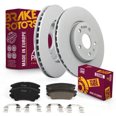 Metrix Premium Chassis Parts - Front Ceramic Disc Brake Pad Set & Vented Brake Rotor Kit Fits 2016 Buick LaCrosse, 2010-2015 Chevrolet Camaro, Made in Europe