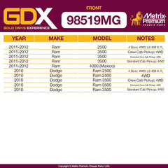 Metrix Premium 2 PC  Stabilizer Bar Link Kit with GDX 98519MG OEM fit