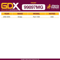 Metrix Premium 2 PC  Stabilizer Bar Link Kit with GDX 99897MG OEM fit