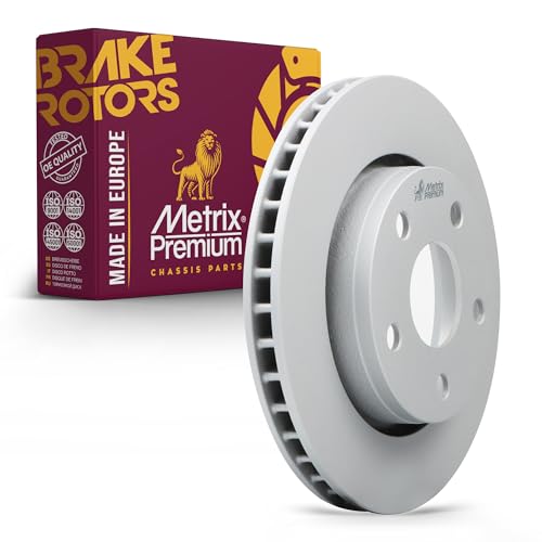Metrix Premium Front Coated Vented Disc Brake Rotor Fits Jeep Wrangler JK, Jeep Wrangler