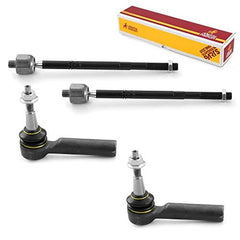 Metrix Premium 4 PCS Inner and Outer Tie Rod End Kit EV800962, ES800949 Fits 16 Chevrolet Malibu Limited, 12 Buick Regal 2.4L, 15 Regal FWD 2.0L, 16-17 Regal FWD, 11-16 LaCrosse 2.4L - Metrix Premium Chassis Parts