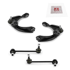 Metrix Premium 4PCS Front L/R Upper Control Arm and Front Stabilizer Bar Link Kit RK620636, RK620635, K80251, K80250 Fits Ford Fusion, Lincoln MKZ, Lincoln Zephyr, Mazda 6, Mercury Milan - Metrix Premium Chassis Parts