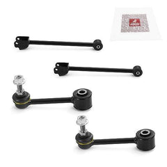 Metrix Premium 4PCS Front L/R Upper Control Arm and Front Stabilizer Bar Link Kit RK641822, K750453 Fits Jeep Wrangler, Jeep Wrangler JK - Metrix Premium Chassis Parts