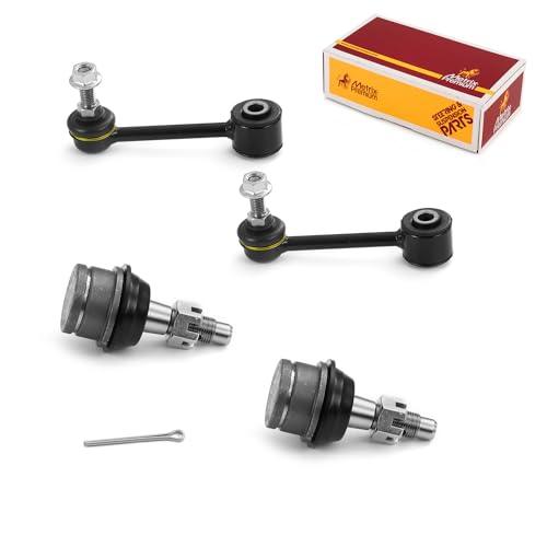 Metrix Premium 4PCS L/R Front Stabilizer Bar Link and L/R Front Lower Ball Joint K750453, K3185 Fits Jeep Wrangler JK, Jeep Wrangler - Metrix Premium Chassis Parts