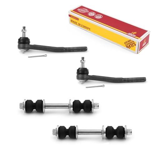 Metrix Premium 4PCS Outer Tie Rod End and Front Stabilizer Bar Link Kit ES2019RLT, K700532 Fits Buick Riviera, Oldsmobile 98, Chevrolet Astro, Cadillac Fleetwood, Pontiac Parisienne, GMC Safari - Metrix Premium Chassis Parts