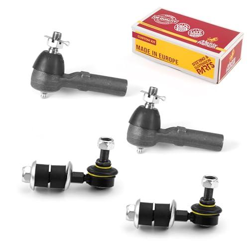 Metrix Premium 4PCS Outer Tie Rod End and Front Stabilizer Bar Link Kit ES2814RL, K9543 Fits Nissan Sentra, Nissan Pulsar NX - Metrix Premium Chassis Parts