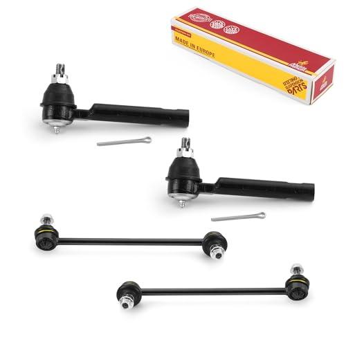 Metrix Premium 4PCS Outer Tie Rod End and Front Stabilizer Bar Link Kit ES3377, K80512, K80513 Fits Kia Spectra, Kia Spectra5 - Metrix Premium Chassis Parts