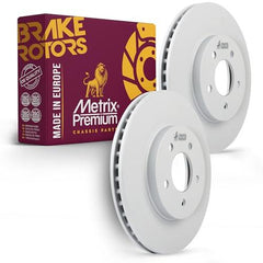 Metrix Premium Front 2PCS Coated Vented Disc Brake Rotor Fits Ford Escape, Mercury Mariner, Mazda Tribute - Metrix Premium Chassis Parts