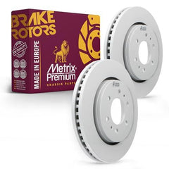 Metrix Premium Front 2PCS Coated Vented Disc Brake Rotor Fits Ford Expedition, Ford Transit-250, Ford Transit-150, Ford Transit-350, Lincoln Navigator, Ford F-150 - Metrix Premium Chassis Parts