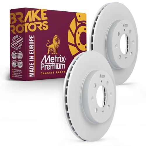 Metrix Premium Front 2PCS Coated Vented Disc Brake Rotor Fits Honda Fit, Honda Insight, Honda Civic - Metrix Premium Chassis Parts