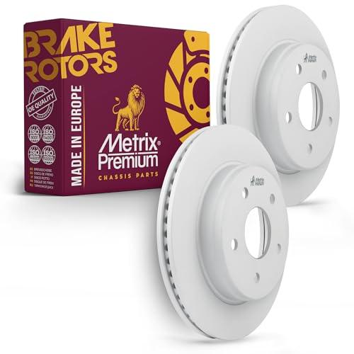 Metrix Premium Front 2PCS Coated Vented Disc Brake Rotor Fits Ram 1500 Classic, Ram 1500, Chrysler Aspen, Dodge Durango, Dodge Ram 1500 - Metrix Premium Chassis Parts