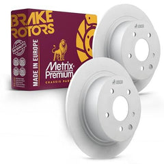 Metrix Premium Rear 2PCS Coated Solid Disc Brake Rotor Fits Nissan Rogue, Nissan Leaf, Nissan Juke, Nissan Rogue Select, Nissan 350Z, Infiniti G35 - Metrix Premium Chassis Parts