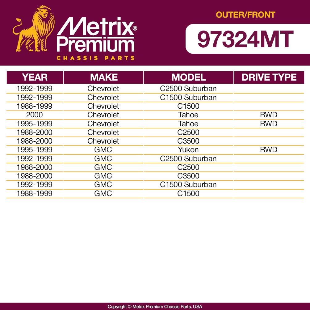 Metrix Premium 4PCS Outer Tie Rod End and Front Stabilizer Bar Link Kit ES2836RL, K700532 Fits Chevrolet C2500 Suburban, Chevrolet C1500 Suburban, Chevrolet C1500, Chevrolet Tahoe, Chevrolet C2500