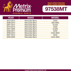 Metrix Premium 4PCS Rear Upper Forward, Rear Lower Forward Control Arm Kit RK641708, RK641707, RK641765, RK641835 Fits Mercedes-Benz S350, S63 AMG, CL550, S400, S450, CL63 S550, CL65 AMG - Metrix Premium Chassis Parts