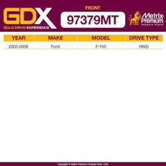GDX Metrix Premium 4 PCS L/R Front Stabilizer Bar Link and Front Stabilizer Bar Bushing Kit K80337, K200331 Fits Ford F-150 - Metrix Premium Chassis Parts