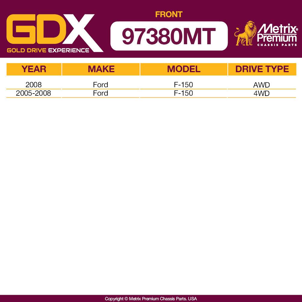 GDX Metrix Premium 4 PCS L/R Front Stabilizer Bar Link and Front Stabilizer Bar Bushing Kit K80338, K200331 Fits Ford F-150 - Metrix Premium Chassis Parts