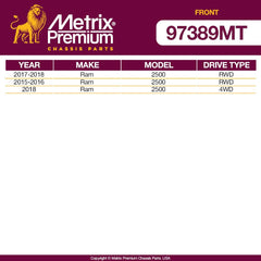 Metrix Premium 4 PCS L/R Front Stabilizer Bar Link and Front Stabilizer Bar Bushing Kit K750889, K7466 Fits Ram 2500 - Metrix Premium Chassis Parts