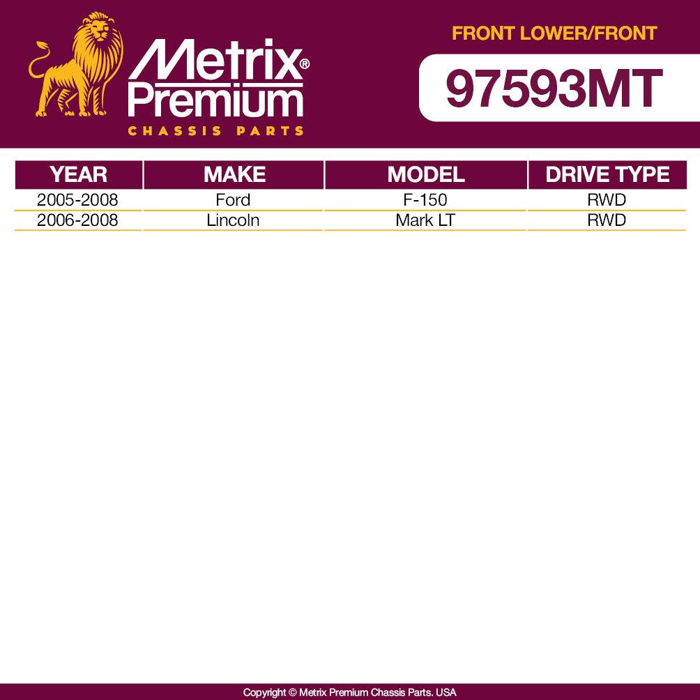 Metrix Premium 4PCS Front L/R Lower Control Arm and Front L/R Stabilizer Bar Link Kit RK80404, RK80402, K80337 Fits Ford F-150, Lincoln Mark LT - Metrix Premium Chassis Parts