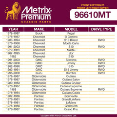 Metrix Premium 4PCS Front L/R Stabilizer Bar Link and Front Upper L/R Ball Joint Kit K5254, K5208 Fits Buick Regal, Chevrolet El Camino, GMC S15 Jimmy, Isuzu Hombre, Oldsmobile Cutlass, Pontiac Grand - Metrix Premium Chassis Parts