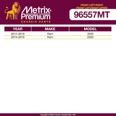 Metrix Premium 4PCS Front L/R Stabilizer Bar Link and Front Upper L/R Ball Joint Kit K750889, K7460 Fits Ram 3500, Ram 2500 - Metrix Premium Chassis Parts