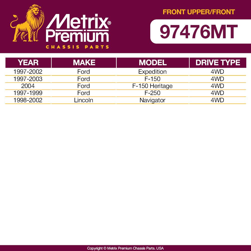 Metrix Premium 4PCS Front L/R Upper Control Arm and Front Stabilizer Bar Link Kit CK8722T, CK8724T, K700536 Fits Ford Expedition, Ford F-150, Ford F-150 Heritage, Ford F-250, Lincoln Navigator - Metrix Premium Chassis Parts