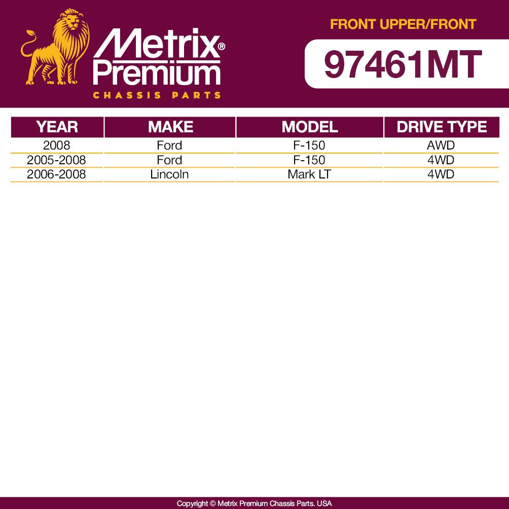 Metrix Premium 4PCS Front L/R Upper Control Arm and Front Stabilizer Bar Link Kit RK80306, RK80308, K80338 Fits Ford F-150, Lincoln Mark LT - Metrix Premium Chassis Parts