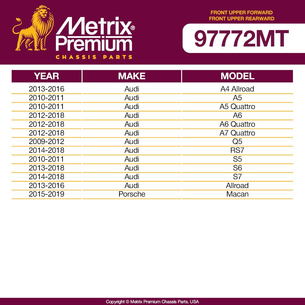 Metrix Premium 4PCS Front L/R Upper Forward and Front L/R Upper Rearward Control Arm Kit RK621126, RK621125, RK621124, RK621123 Fits Audi Q5, A5 Convertible, A5 Quattro Convertible, S5 Convertible - Metrix Premium Chassis Parts