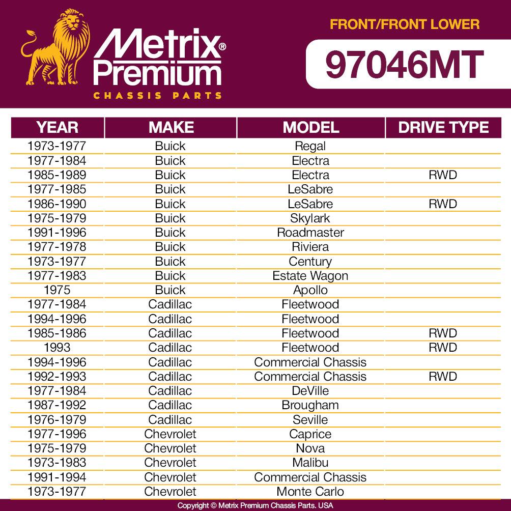 Metrix Premium 4PCS L/R Front Stabilizer Bar Link and L/R Front Lower Ball Joint K5252, K6145T Fits Buick Regal, Buick Electra, Buick LeSabre, Cadillac Seville, Caprice, Oldsmobile 98 - Metrix Premium Chassis Parts