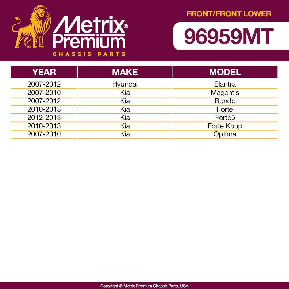 Metrix Premium 4PCS L/R Front Stabilizer Bar Link and L/R Front Lower Ball Joint K750032, K500074 Fits Hyundai Elantra, Kia Magentis, Kia Rondo, Kia Forte, Kia Forte5, Kia Forte Koup, Kia Optima - Metrix Premium Chassis Parts