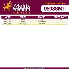 Metrix Premium 4PCS L/R Front Stabilizer Bar Link and L/R Front Lower Ball Joint K750074, K500008 Fits Ford F-150, Ford Expedition, Lincoln Navigator - Metrix Premium Chassis Parts