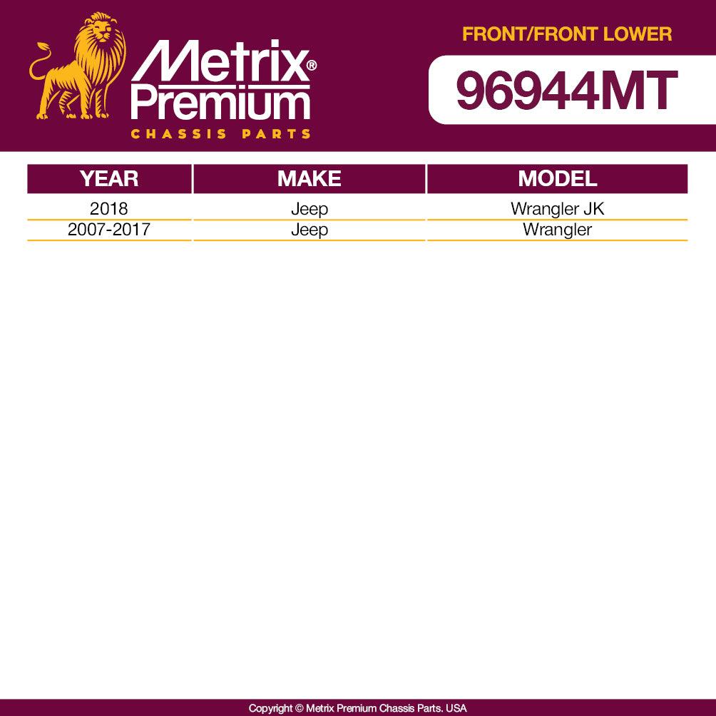 Metrix Premium 4PCS L/R Front Stabilizer Bar Link and L/R Front Lower Ball Joint K750453, K3185 Fits Jeep Wrangler JK, Jeep Wrangler - Metrix Premium Chassis Parts