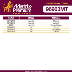 Metrix Premium 4PCS L/R Front Stabilizer Bar Link and L/R Front Lower Ball Joint K750523, K500305 Fits Hyundai Elantra, Hyundai Accent, Hyundai Elantra Coupe, Kia Forte, Kia Forte Koup, Kia Forte5 - Metrix Premium Chassis Parts