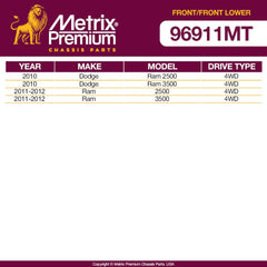 Metrix Premium 4PCS L/R Front Stabilizer Bar Link and L/R Front Lower Ball Joint K750581, K7467 Fits Dodge Ram 2500, Dodge Ram 3500, Ram 2500, Ram 3500 - Metrix Premium Chassis Parts