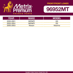 Metrix Premium 4PCS L/R Front Stabilizer Bar Link and L/R Front Lower Ball Joint K90432, K90431, K90459 Fits INFINITI I30, INFINITI I35, Nissan Maxima - Metrix Premium Chassis Parts