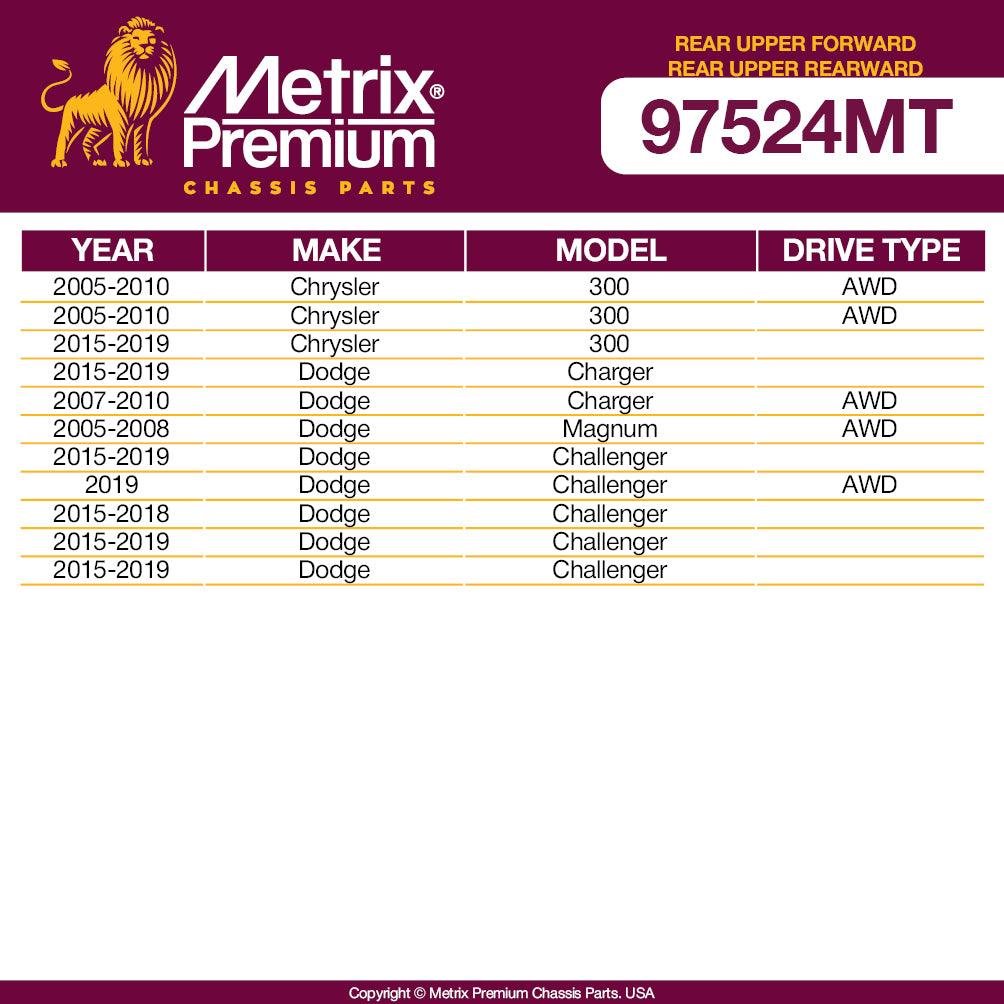 Metrix Premium 4PCS L/R Rear Upper Forward and L/R Rear Upper Rearward Control Arm Kit RK641787, RK641536, RK641535 Fits Chrysler 300, Dodge Charger, Magnum, Challenger - Metrix Premium Chassis Parts