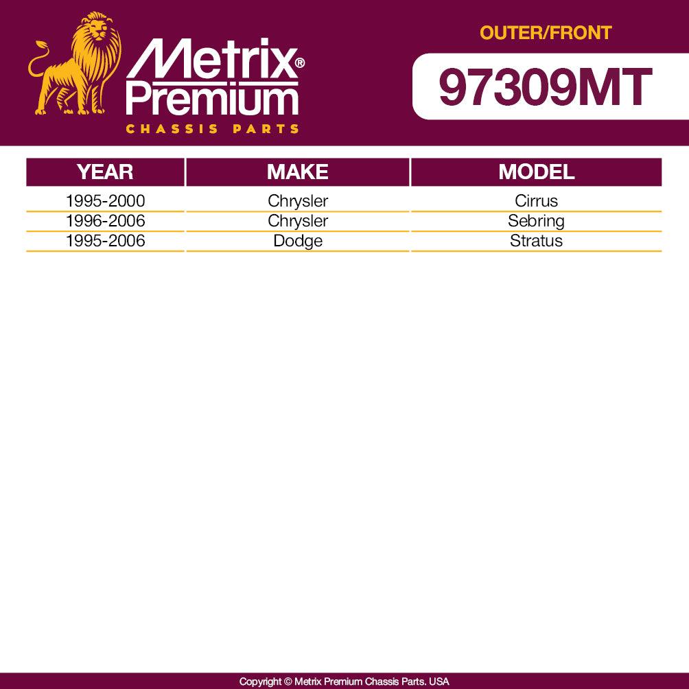 Metrix Premium 4PCS Outer Tie Rod End and Front Stabilizer Bar Link Kit ES3358R/ES80360, K7306 Fits Chrysler Cirrus, Chrysler Sebring, Dodge Stratus - Metrix Premium Chassis Parts