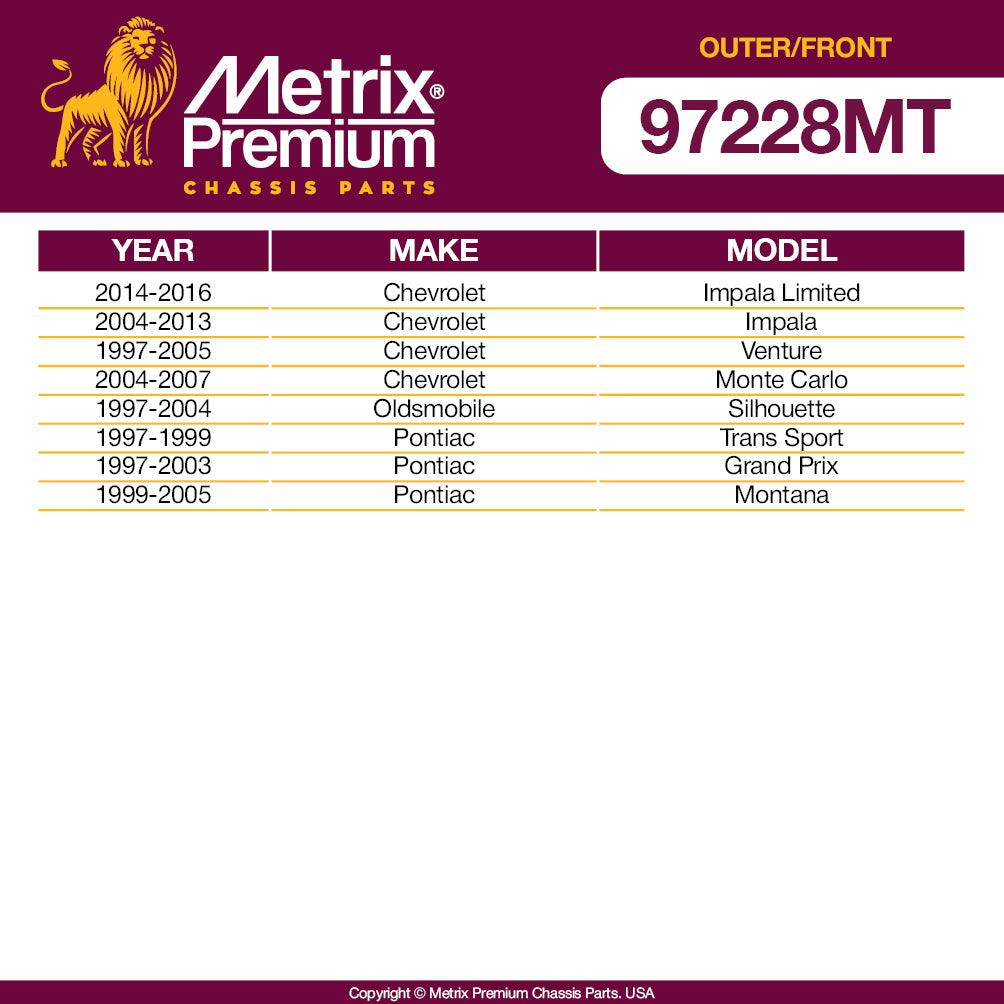 Metrix Premium 4PCS Outer Tie Rod End and Front Stabilizer Bar Link Kit ES3453, K700527 Fits Chevrolet Impala Limited, Chevrolet Impala, Chevrolet Venture, Chevrolet Monte Carlo, Oldsmobile Silhouette - Metrix Premium Chassis Parts