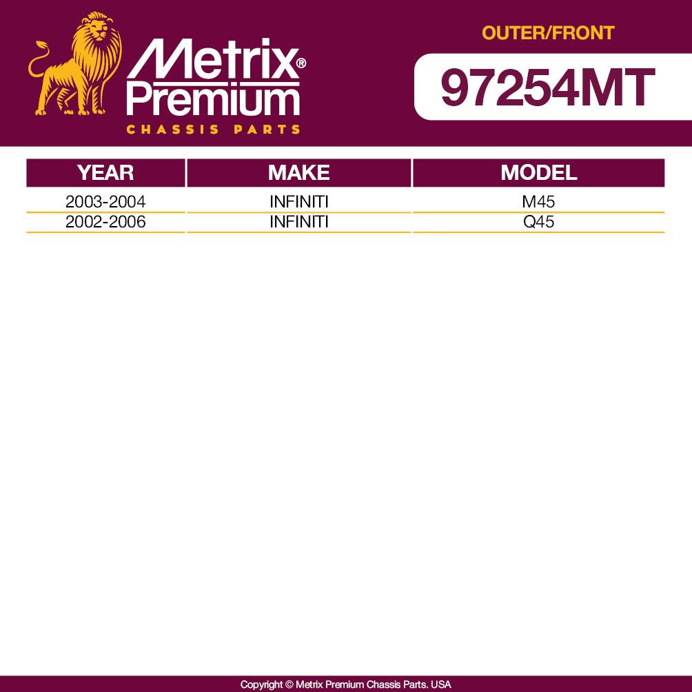 Metrix Premium 4PCS Outer Tie Rod End and Front Stabilizer Bar Link Kit ES3466, K750142, K750143 Fits INFINITI M45, INFINITI Q45 - Metrix Premium Chassis Parts