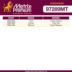 Metrix Premium 4PCS Outer Tie Rod End and Front Stabilizer Bar Link Kit ES3495, K8953 Fits Ford Crown Victoria, Lincoln Town Car, Mercury Grand Marquis - Metrix Premium Chassis Parts